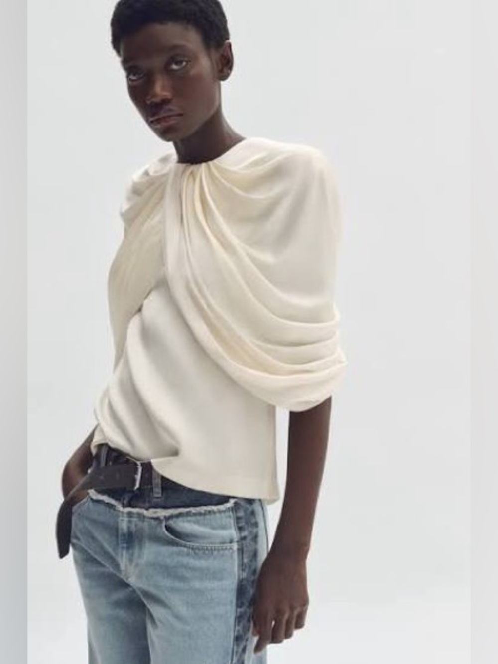 H&M Stella McCartney Draped Satin Top - Picture 5 of 6